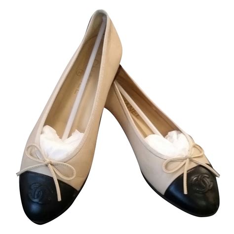 chanel two tone flats|chanel ballet flats price.